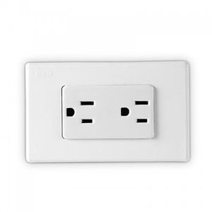 Tomacorriente Doble Astral Polo Tierra Integral Blanco x127v