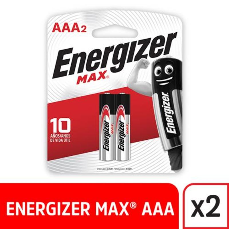 Energizer Pilas alcalinas MAX, AAAA, 2 baterías/paquete