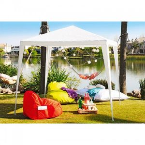 Gazebo normal 3x3x2.5cm Rafia blanco Outzen