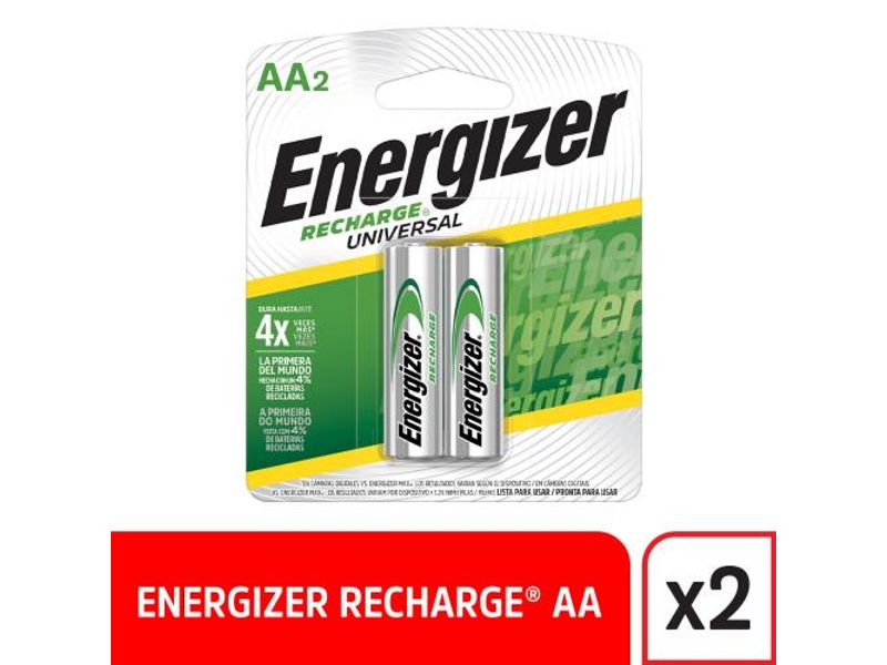 Pilas Recargables AA x2 Energizer