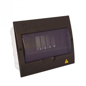 Tablero Distribución Enchufable Monofásico 6 Circuitos Negro x110v