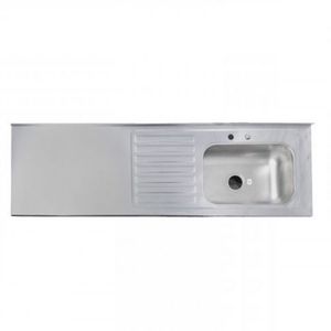 Mesón Lavaplatos Acero 180cmx52cm Derecho