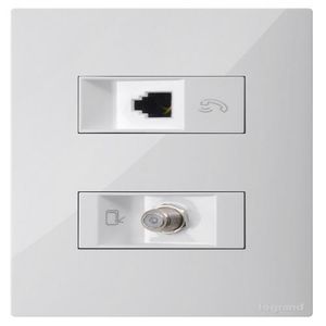 Salida Coaxial + Tel Rj11 2H Blanco Clickme