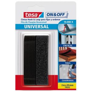 Cinta Velcro Prende Desprend Neg 2Mx20Mm