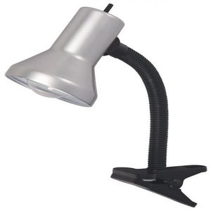 Lampara Escritorio Horq Plata y Negro 1L E27 40W