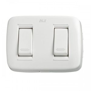 Interruptor Doble L-Due Blanco