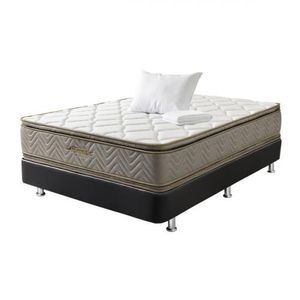 Combo Galaxy 100x190 Más Basecama Tipo Cuero Más Una Almohada Más Protector De Colchón