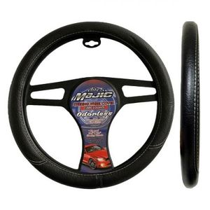 Cubre volante Majic Cuero Negro con borde