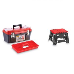 Combo Caja Herramientas 16 C/M Más Butaquito Plegable