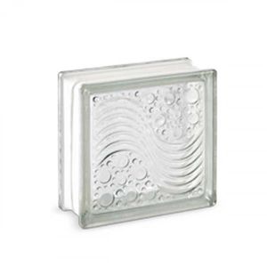 BLOQUE DE VIDRIO SEA WAVE 19x19x8CM