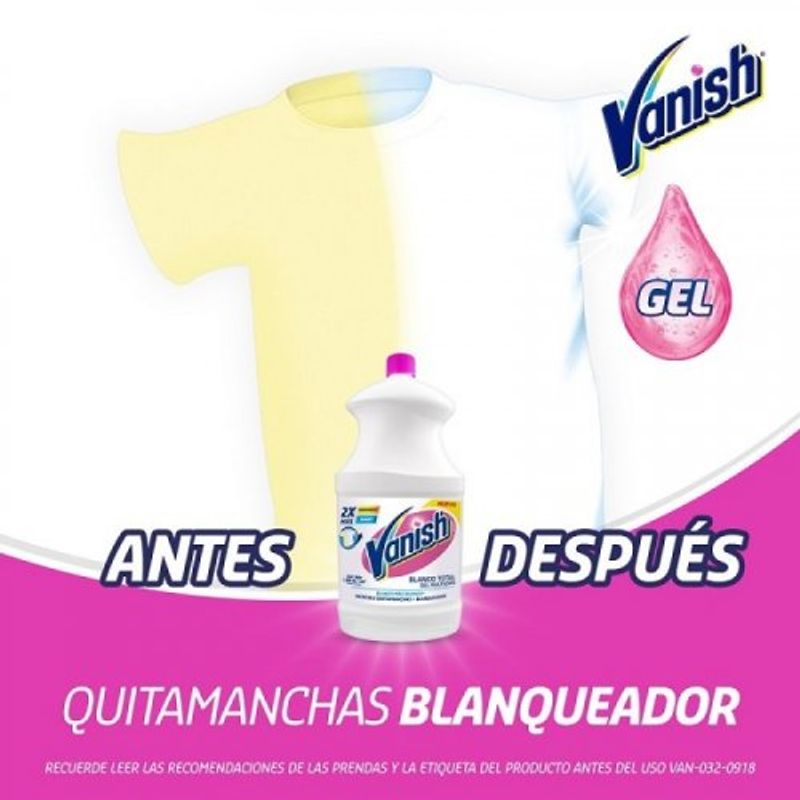 VANISH QUITAMANCHAS LIQUIDO GALON X 3.785 ML BLANCO TOTAL