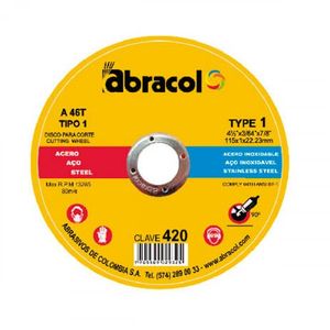 Disco Fino Metal T1 4 1/2x3/64Pg Abracol