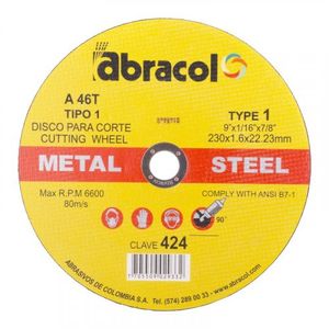 Disco Fino Metal T1 9x1/16Pg Abracol