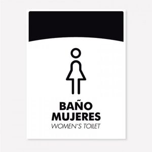 Señal Baño Mujeres C20 21x16Cm