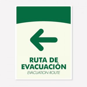 Señal Ruta Izquierda Fotolum C20 21x16Cm