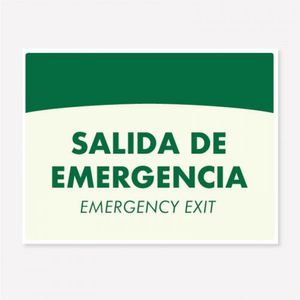 Señal Salida Emergencia Foto C20 21x16Cm