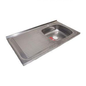 Mesón Acero Inoxidable Escurridor Izquierdo 1H 100x50
