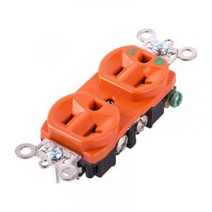 Tomacorriente Doble 20 Amp Naranja