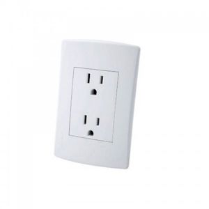 Tomacorriente Doble Spazio Polo Tierra Blanco x127v