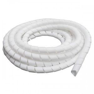Manguera Espiral 19 mm Cables Blanco x5m