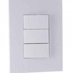 Interruptor Triple Nova Blanco