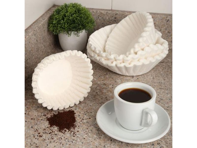 Filtros de café de 1 a 4 tazas, papel blanco, cafeteras  