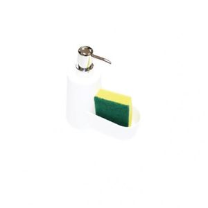 Dispensador de Jabon y Esponja Blanco