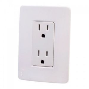 Tomacorriente Doble Ultra Básica Polo Tierra Blanco x127v
