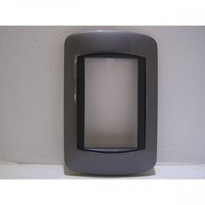Tapa Selene 3 Módulos gris Titanio + Rbt Negro