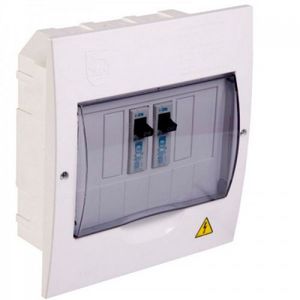 Tablero Distribución Enchufe Monofásico 2 Circuitos Blanco x110v