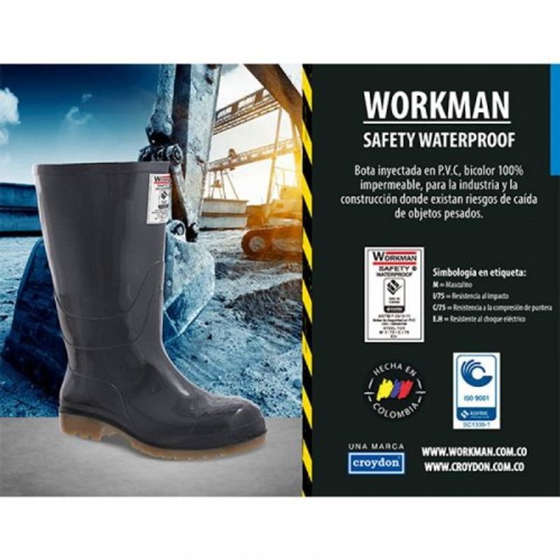 Bota Workman Safety Negro Talla 40