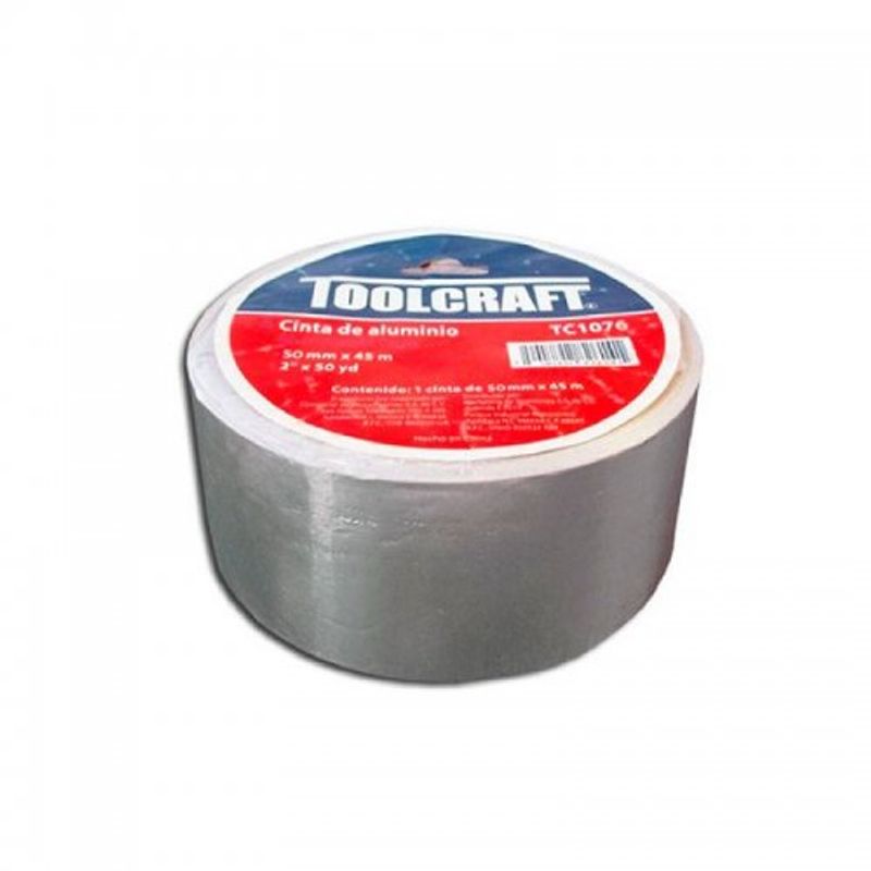 Cinta Adhesiva Aluminio Rollo 45m Toolcraft Tc1076