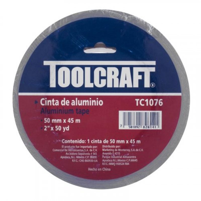 Cinta de aluminio de 5 Mil – Adhesivo acrílico de alto rendimiento (45050)  (tamaño: 2.835 in x 16 rollos por caja, aluminio)