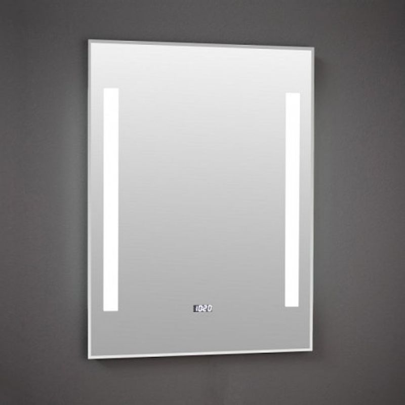 Espejo Led Lateral Con Reloj 60 x 80 Cm