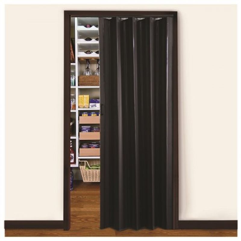 Puerta Plegable PVC 70x200 cm Wengue con ventana Baldara