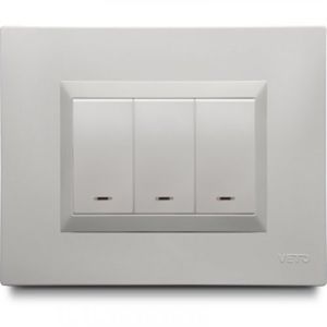 Interruptor Triple Blanco Plura
