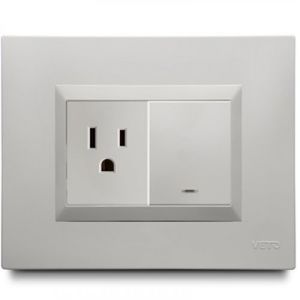 Mixto Interruptor +Toma Blanco Plura