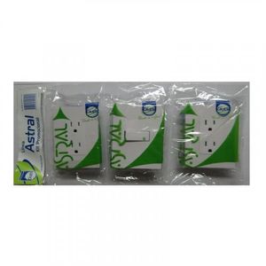 Kit x 2 Tomas Polo a Tierra + 1 Interruptor Sencillo Blanco Astral