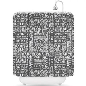 Cortina Baño Pvc Con Gancho Texto
