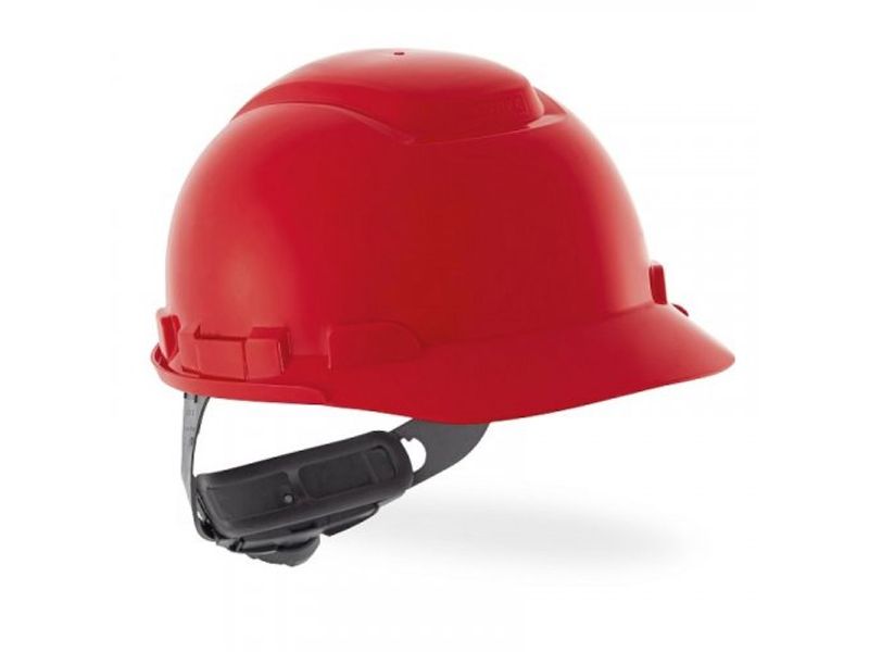 Casco de seguridad color rojo