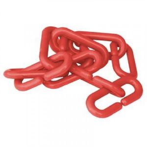 Cadena Eslabonada Plastica Roja x Mt