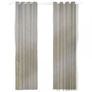 Kitx2 Cortina Ojalete,Tela Polyjacquard Lurex, Colore Ivory, Medidas 140x220