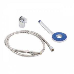 Set Ducha 1 Funcion Azul+Soporte+Flex Imp