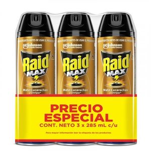 Raid insecticida Ev 285ml x3