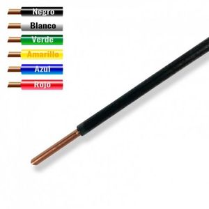 Alambre Cobre N14 Negro 1Mt .