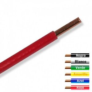 Alambre Cobre N10 Rojo 1Mt .