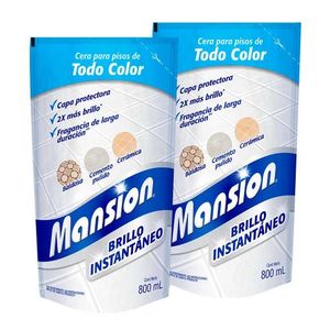 Cera Mansion Brillo Instantaneo Todo Color 800mlx2
