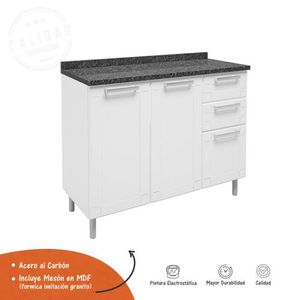 Mueble Inferior Meson Mdf 2 Cajones 105Cm Blanco