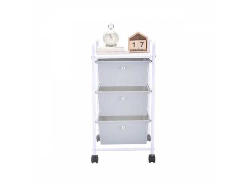 Carro Organizador Plast 3 Niv gris 31x38x65Cm