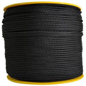 Cuerda Trenzada Pp Negra No 6 x 1 M
